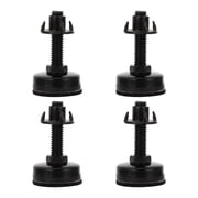 UPGRATOR 4-Pack Heavy Duty Adjustable Table Stabilizer Pads Black Nylon for Office and Home Furniture Support