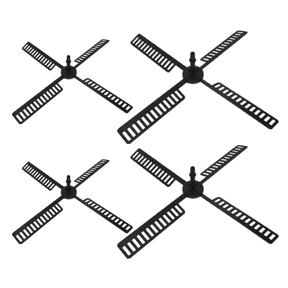 UPGRATOR 4pcs Replacing Windmill Blade Black Plastic Waterproof Yard Windmill Parts