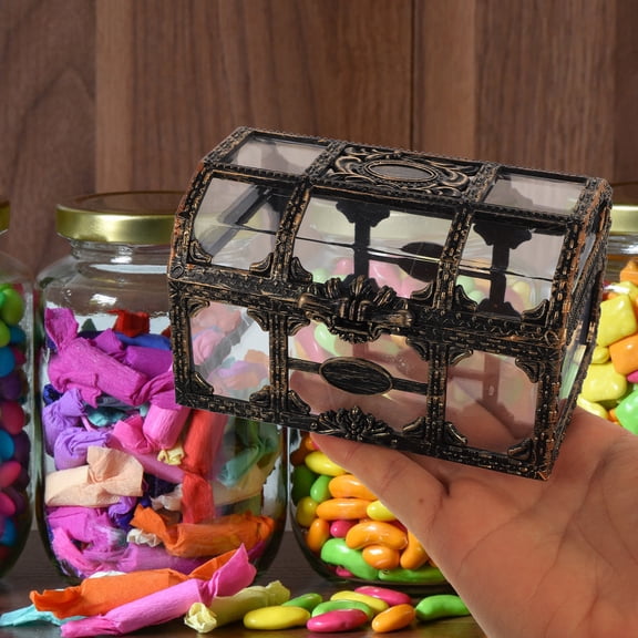 UPGRATOR 4pcs Small Candy Boxes For Weddings Transparent Plastic Party Favor