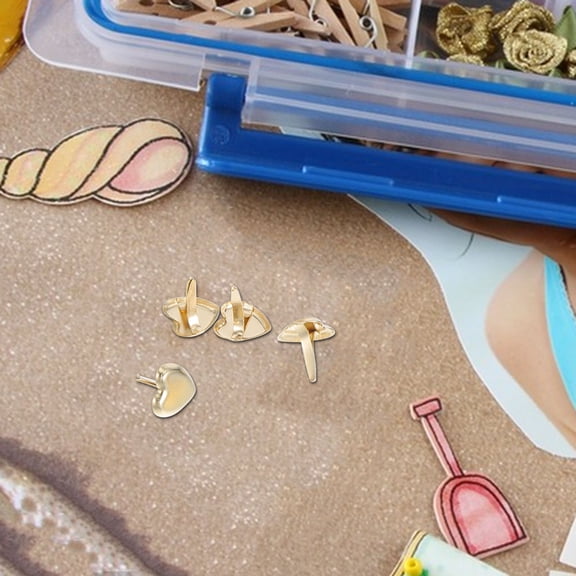 UPGRATOR 500Pcs Golden Metal Paper Brads Secure Fastening for Craft Projects Scrapbook Accessories