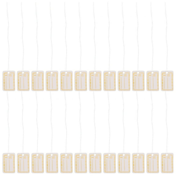 UPGRATOR 500Pcs Paper Tags with String for Pricing Jewelry Clothes and Retail Labeling