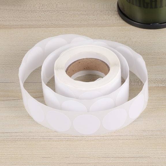UPGRATOR 500Pcs White Round Label Sticker Adhesive Tags for Kitchen Classification and Yard Sale