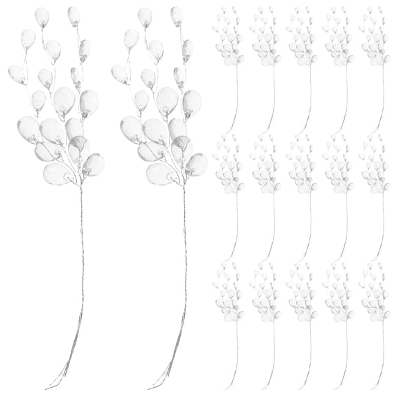 UPGRATOR 50 Pieces Artificial Flower Stems with Drop Shape Beads for Crafts and Various Decorative Occasions