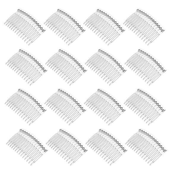 UPGRATOR 50Pcs Transparent Fine Tooth Hair Combs Plastic for Decorative Bridal and Special Occasion Updos