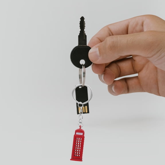 UPGRATOR 5-Pack 3D London Bus Metal Keychains Set for and London Fans, Unique Souvenir Pendant Accessories