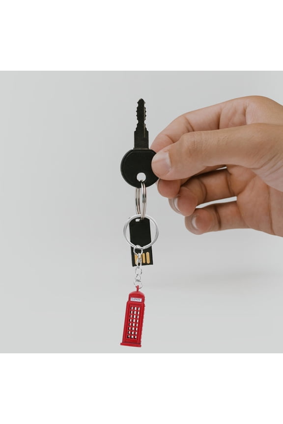 5-Pack 3D London Bus Metal Keychains Set for and London Fans, Unique Souvenir Pendant Accessories