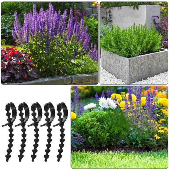 UPGRATOR 5Pcs Adjustable Tree Ties Straps Black Rubber Binding Belt for Firm Plant Tree Supports