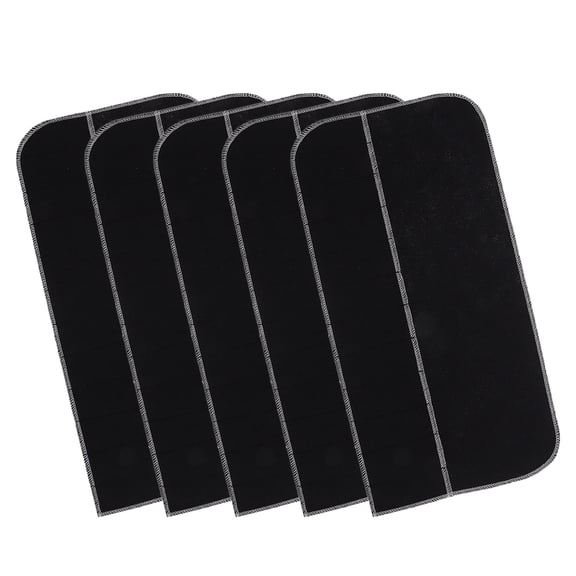 UPGRATOR 5-Pack Black Felt Silverware Storage Bags with Anti-Tarnish Flatware Organizer Roll for Kitchen