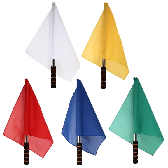 UPGRATOR 5Pcs Portable Commanding Flags for Athletics Match Durable Lightweight Polyester Material