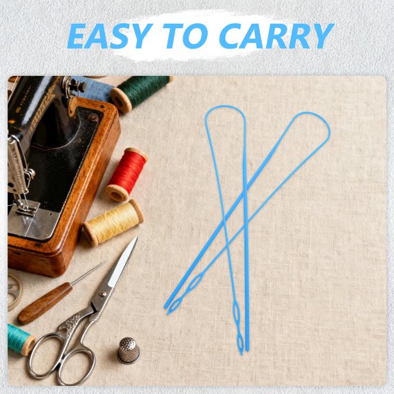 UPGRATOR 5Pcs Portable Drawstring Puller Tool for Quick Cord Rethreading and Sewing Projects Blue