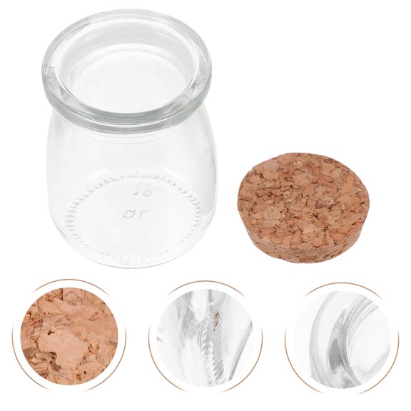 UPGRATOR 5Pcs Simple Glass Corked Bottles for Wishing Drift Message and Small Gems Storage