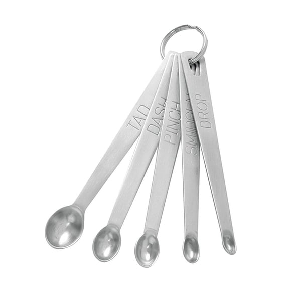 UPGRATOR 5Pcs Stainless Steel Kitchen Measuring Spoons Set with No Gap One Piece Construction