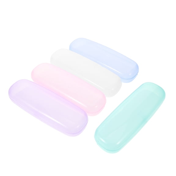 UPGRATOR Shockproof Glasses Box Assorted Color Plastic for Travel 5Pcs
