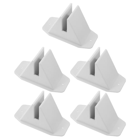 UPGRATOR 5Pcs White Plastic Post Base Holder for Garden Fence with Weather Resistant PP Material