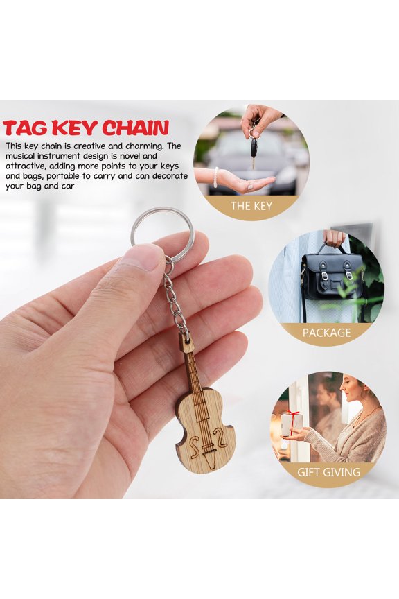 5pcs Music Instrument Keychain Multi Gift for Friends and Classmates