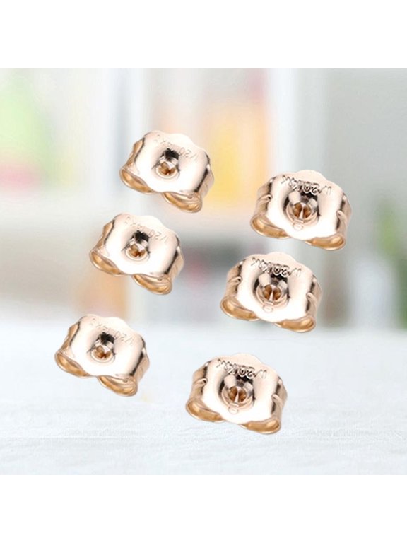 Earring Supports Earring Backs Set for Women Golden Replacement Daily Use 6PCS
