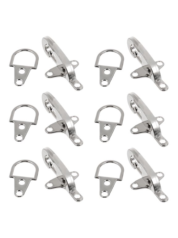 6Pairs Plated Silver Sewing Snap Toggle Buttons for Coat Belt Fastening and Garment Closure