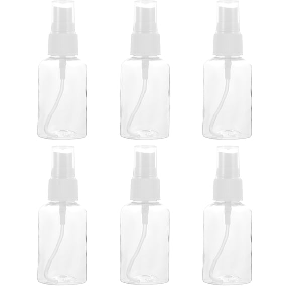 UPGRATOR 6Pcs 50Ml Plastic Empty Bottles with Caps Durable Squeeze Bottles for Home and Travel Use