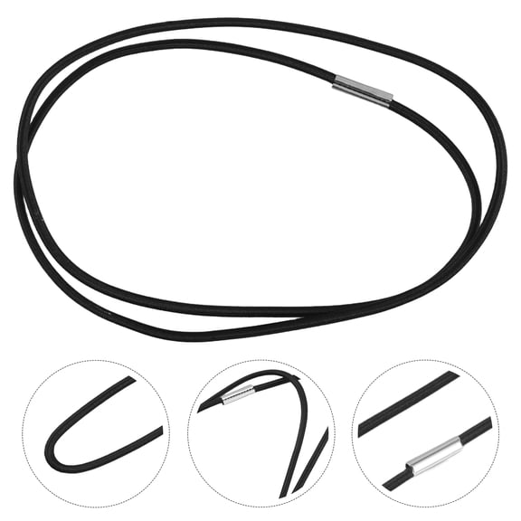 UPGRATOR 6Pcs Adjustable Black Trash Bag Bands Elastic Garbage Can Accessories for Home