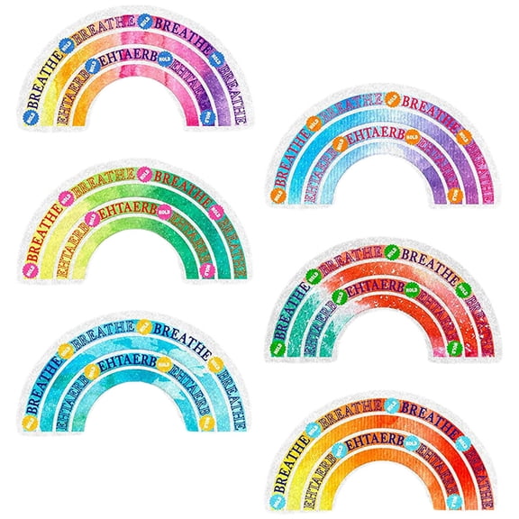UPGRATOR 6Pcs Calm Sensory Stickers for Desk with Colored Adhesive Design for Uneasy Mood Relief
