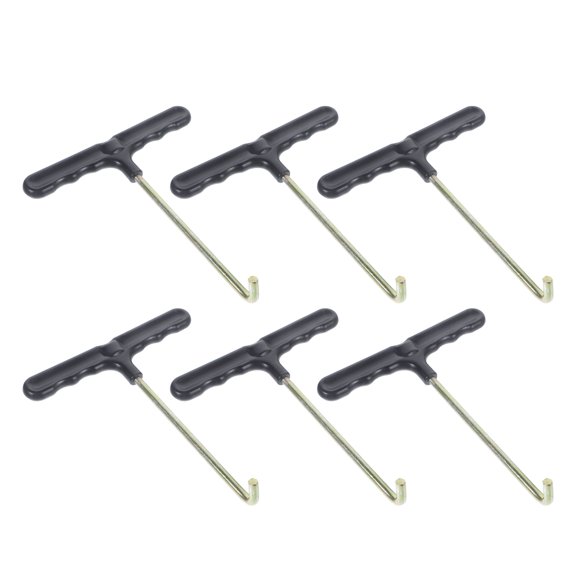 UPGRATOR 6Pcs Durable Trampoline Spring Tool with T Handle for Reliable Outdoor Trampoline Maintenance
