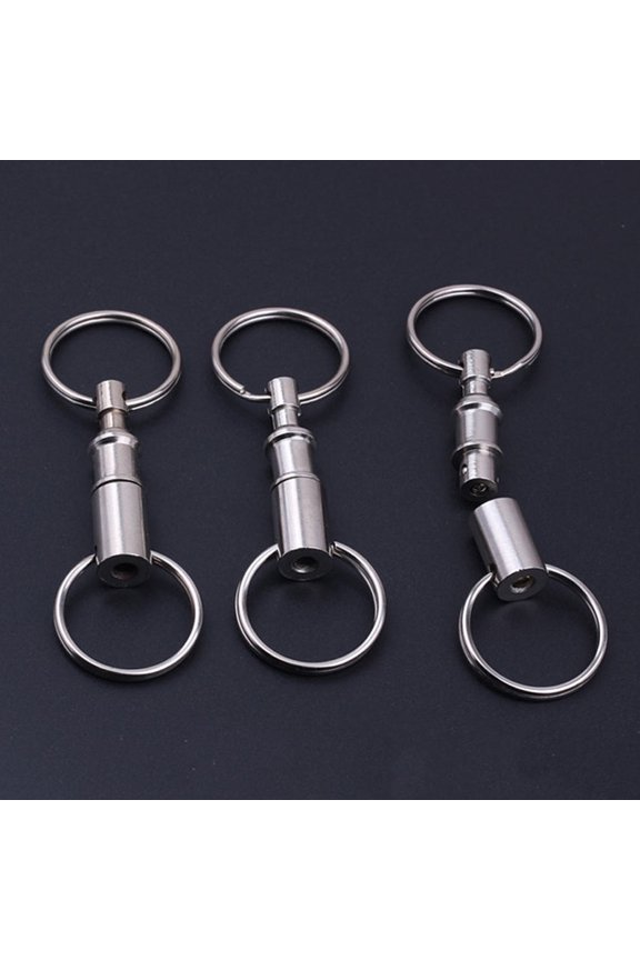 6Pcs Heavy Duty Iron Pull Apart Keychain Detachable Dual Split Key Clip for Keys