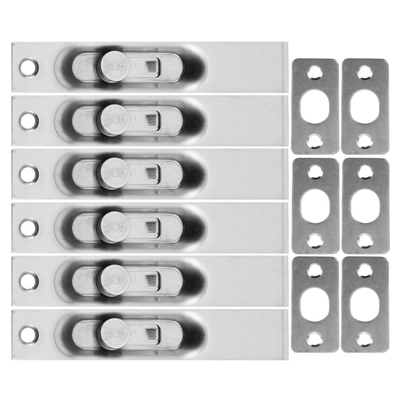 UPGRATOR 6Pcs Hidden Door Bolt Latch Stainless Steel Slide Bolt for Interior Door Security Hardware