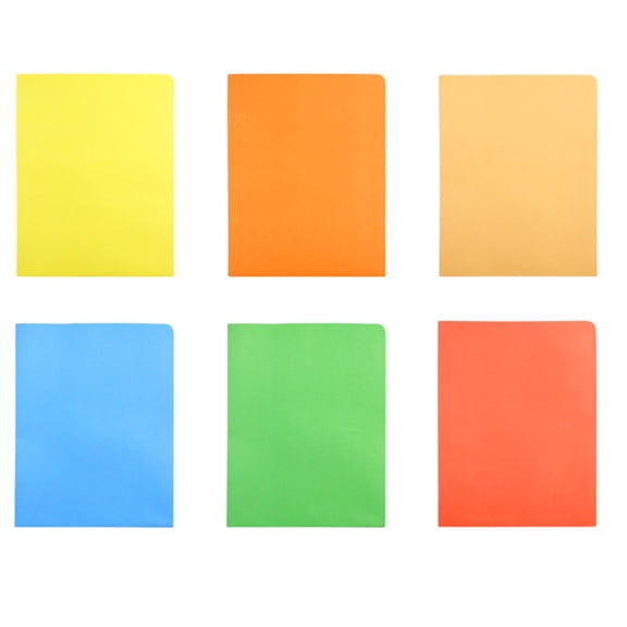 UPGRATOR 6Pcs Presentation Folder Assorted Color Paper Material with Two Pockets for Office Documents