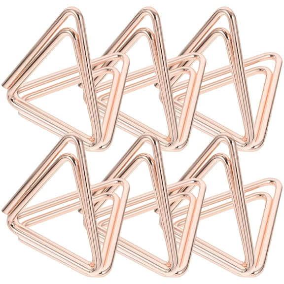 UPGRATOR 6Pcs Rose Plated Gold Memo Note Holder Stands for Table Cards and Wedding Place Card Display