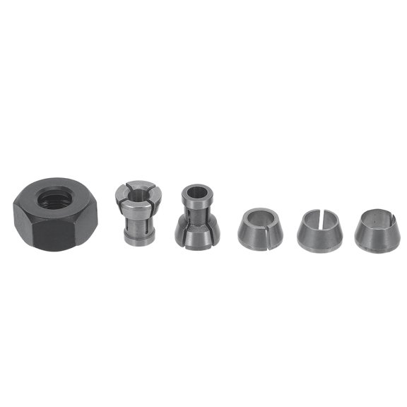 UPGRATOR 6Pcs Router Collet Set for Palm and Plunge Router with Stable Clamping and Multi Compatibility