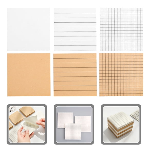 UPGRATOR 6Pcs Students Memo Pads for Writing and Reminder in Square Shape 2.95x2.95in
