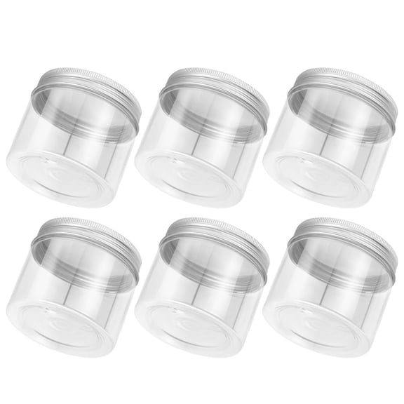 UPGRATOR 6Pcs Sugar Containers Square Transparent PET Aluminium For Kitchen Supplies