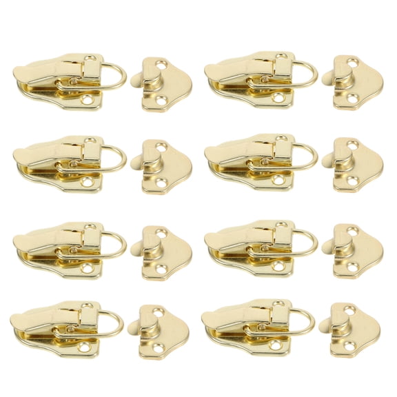 UPGRATOR 6-Pack Golden Retro Toggle Hasp Latches and Locks for Small Wooden Tool Boxes and Cases