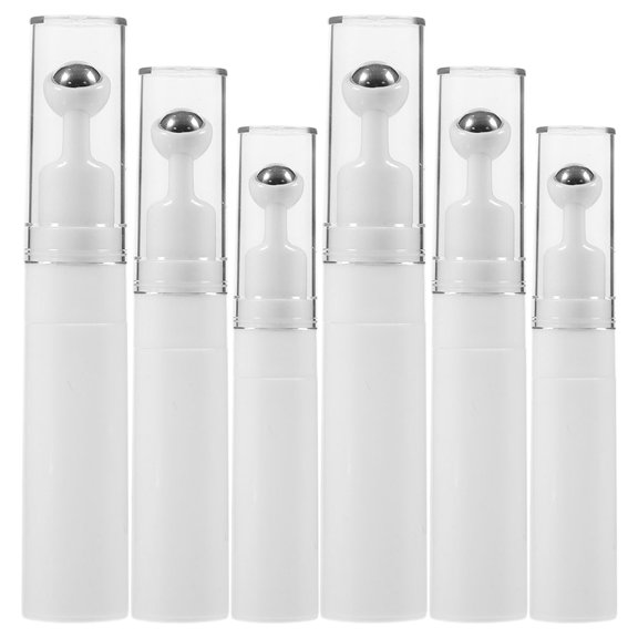 UPGRATOR 6Pcs White Bottle for Essential Oils Easy Refill Roll on Bottles for Storage Use