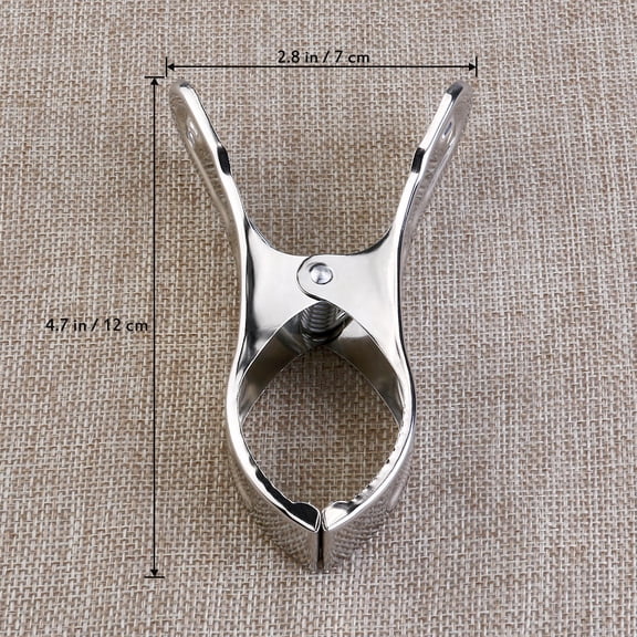UPGRATOR Stainless Steel Clothespins Plated Silver Windproof for Hanging Clothes 6Pcs