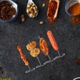 UPGRATOR 6pcs Stainless Steel Meat Skewers with Sharp Tip , Vertical ...