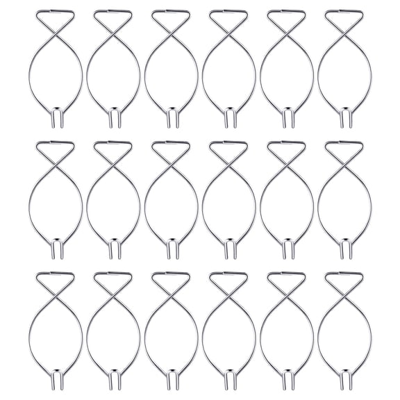 UPGRATOR 70Pcs Heavy Duty Plated Silver Ceiling Hooks with Auto Rebound for Curtain Hangings and Decoration Clips