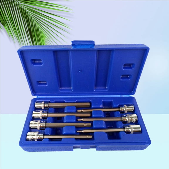 UPGRATOR 7Pcs Socket Set with High Visibility Markings and Hard Case Blue Alloy Steel for Repair