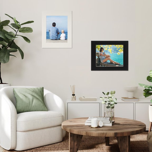 UPGRATOR 8 Pcs Picture Frames With Matting Paper Multi Artwork Display For Home Decoration