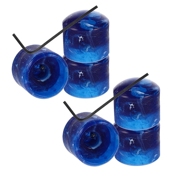 UPGRATOR 8 Pcs Plastic Dome Knobs Volume Tone Control Knobs Blue For Bass Parts