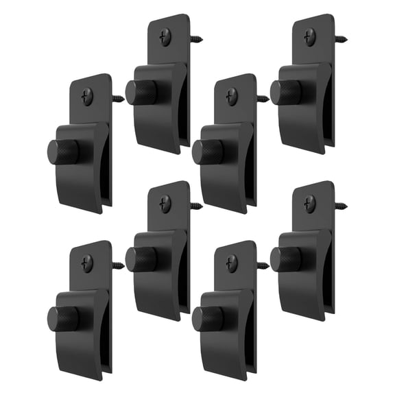 UPGRATOR 8Pcs Black Rug Hanging Hooks for Carpet and Quilt Display with Easy Installation