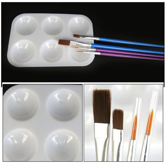 UPGRATOR 9Pcs Model Spray Hand Tools Assorted Color Brush Palette for DIY Building Models