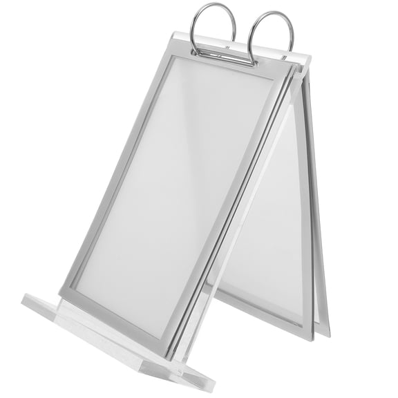 UPGRATOR Acrylic Paper Display Stand Flip Poster Stand Transparent 1Pack for Restaurant Use