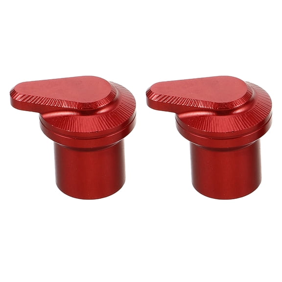 UPGRATOR Aluminum Alloy Round Red Tire Valve Stem Cap 2Pcs to Prevent Air Leaks and Maintain Tire Pressure