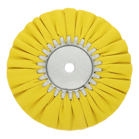 UPGRATOR Yellow Cotton Buffing Wheel for Metal Polishing with Durable Stainless Steel Core