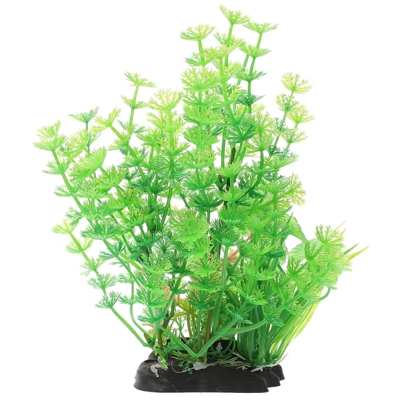 UPGRATOR Aquarium Landscape Plant Ornament Set, Green Plastic Fish Hiding Place Decoration
