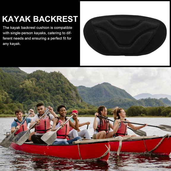 UPGRATOR Durable Black Kayak Backrest Pad with Wear Resistant Fabric for Outdoor Use