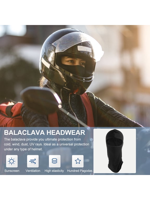 Black Cotton Windproof Breathable Balaclava Outdoor Cycling Headwear