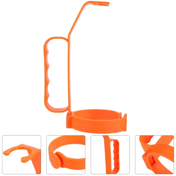 UPGRATOR Beverage Bottle Grab Handle with Sturdy Construction and Non Slip Orange Grip