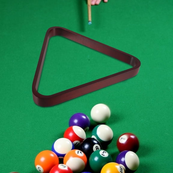 UPGRATOR Dark Red Billiard Triangle Rack 12.58 x 11.40 x 1.26 inches for Home Use and Casual Players